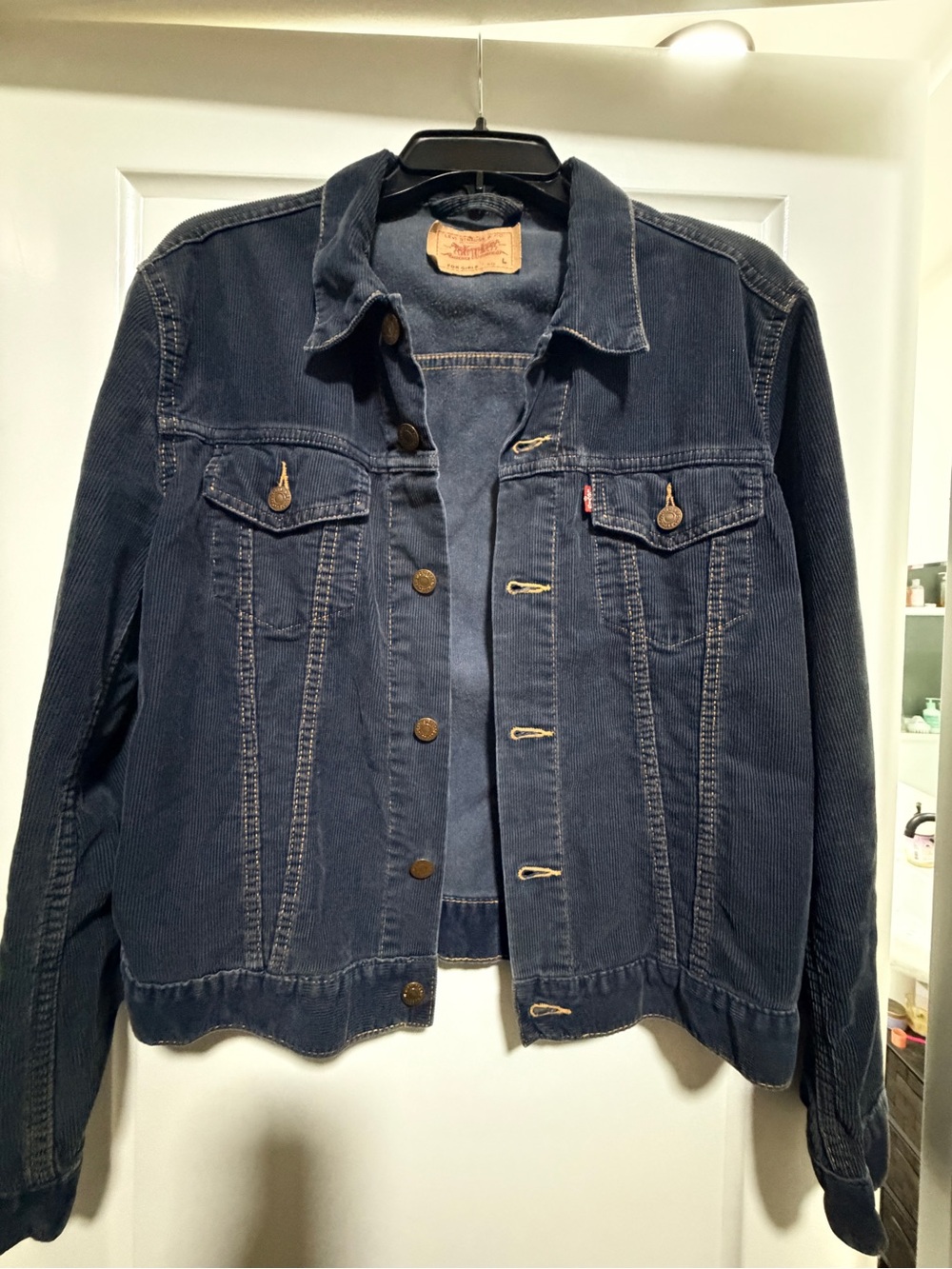 Levi's Navy Blue Corduroy Trucker Jacket